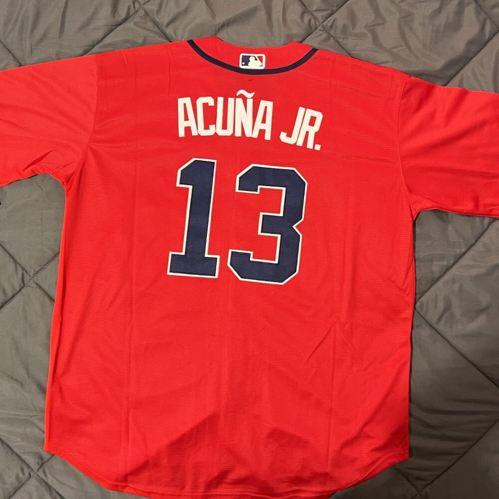 Nike Braves Scarlet Red Jersey - Picture 2 of 2